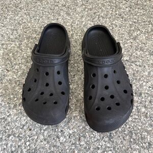 CROCS Black Perforated Clogs